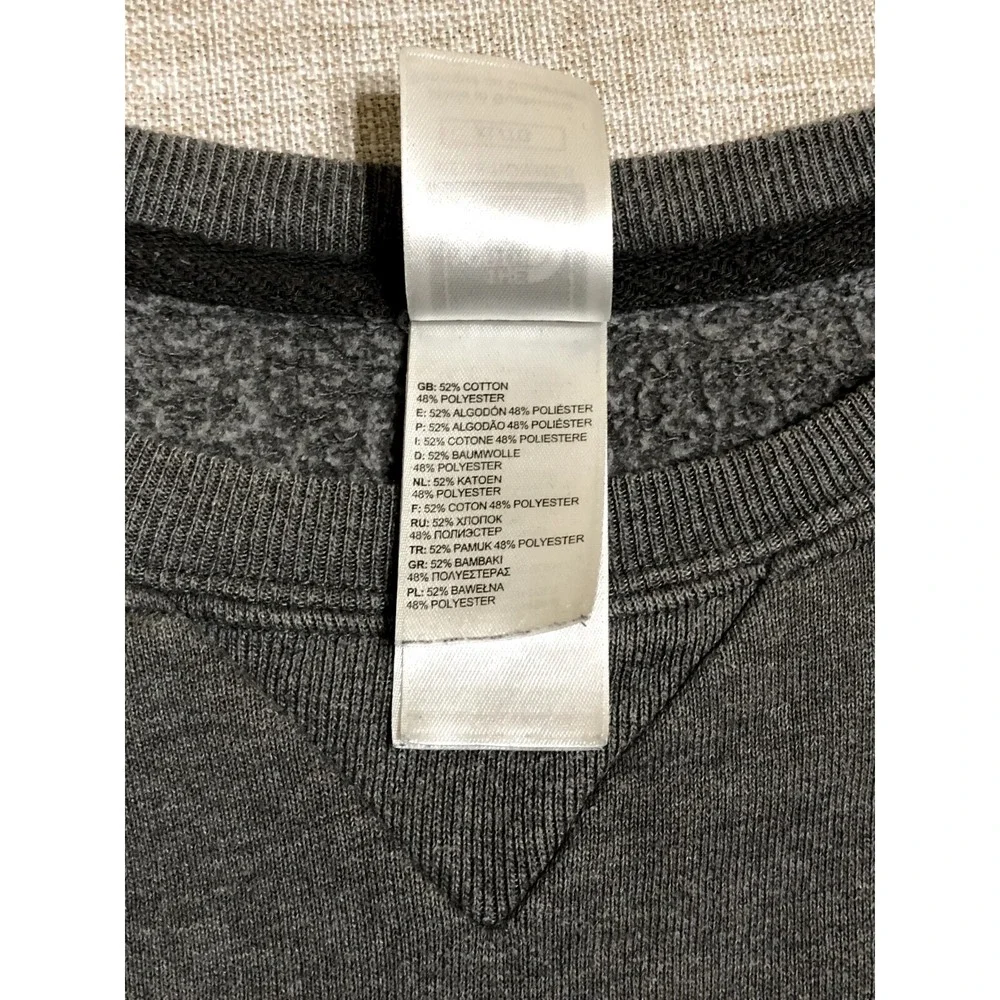 The North Face Sweater Mens XL Gray Spellout Pullover Sweatshirt